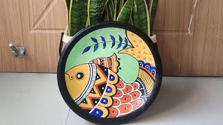 মাটির থালায় সহজ রঙ । How To Paint on Clay Plate DIY ? । #matirsora #viral