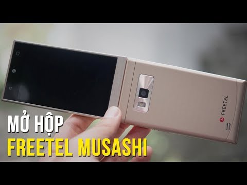 Mở hộp Freetel Musashi - Smartphone nắp gập, 2 màn hình đến từ Nhật
