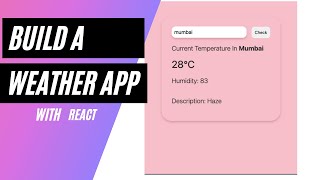 Weather app with React(Open weather api)