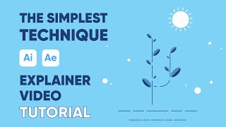 Create a neat EXPLAINER VIDEO using only the BASIC parameters + trim paths effect (Ai / Ae tutorial)