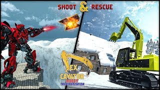 Sand Excavator Crane Transforming Robot Games (By Minja Studio) Android Gameplay HD screenshot 4