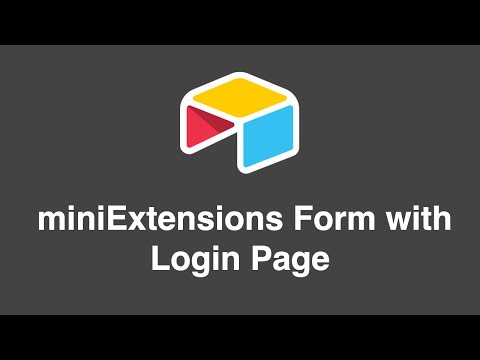 miniExtensions Form with Users Login Page