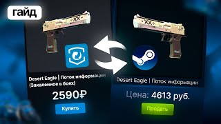 +25% к БАЛАНСУ (6 300₽) за ТРЕЙД КРУГ скинами из CS2, схема + гайд
