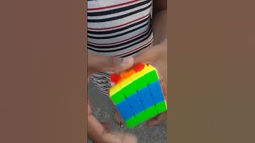 My Sister Making + and - Pattern in 4x4 cube 😱 #shorts #viralshort #trendingshorts #kingofcubers