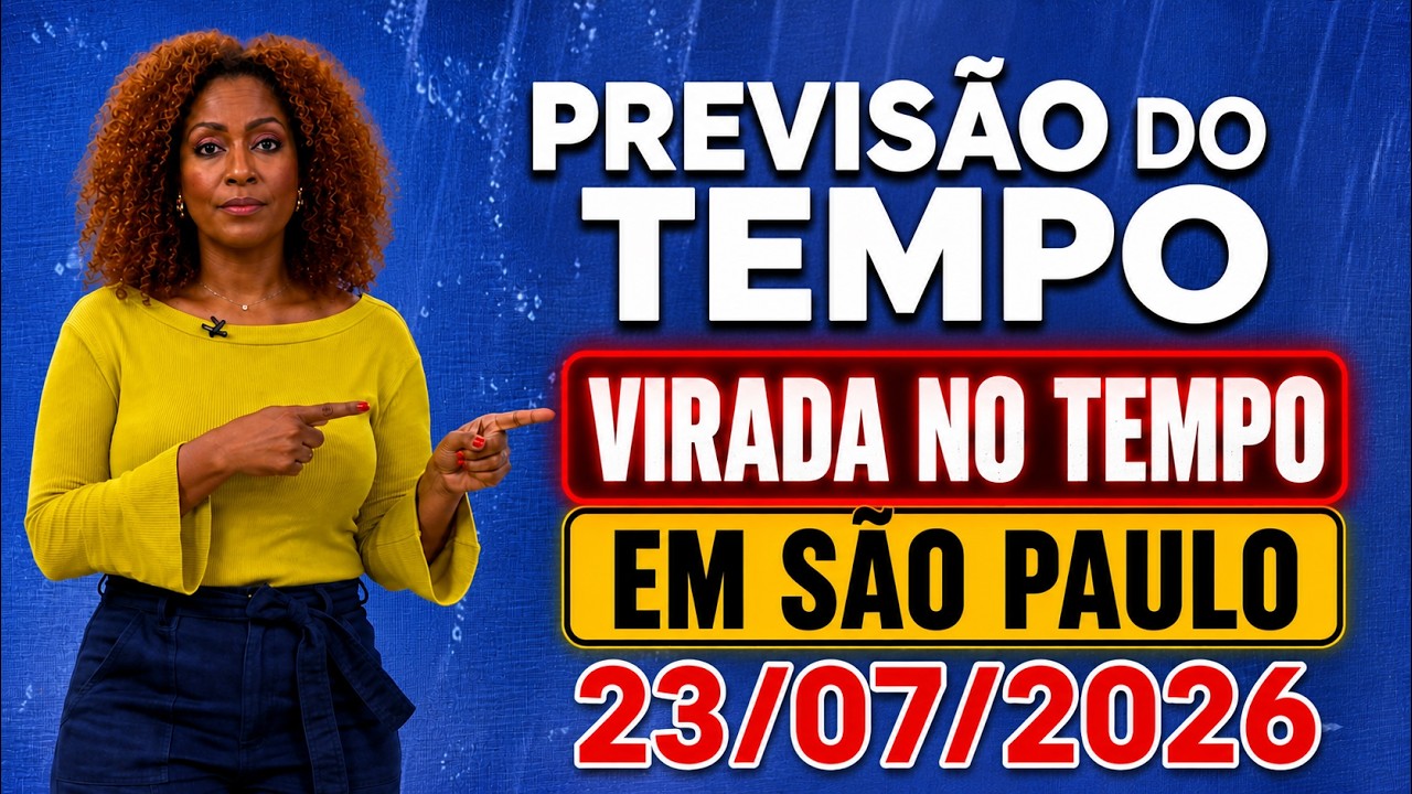SÃO PAULO EM ALERTA: Temporais chegam nesta quinta feira | Previsão do Tempo Hora 1 23/07