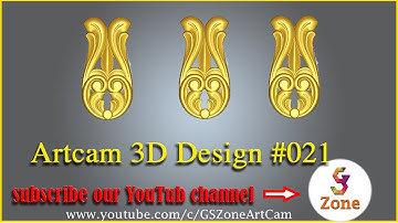 Artcam 2018 3D Design #021 | By- GS Zone