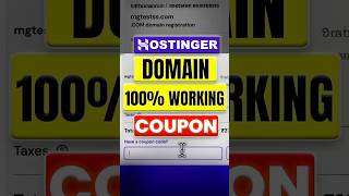 Hostinger Domain Coupon Code 2026  🔥