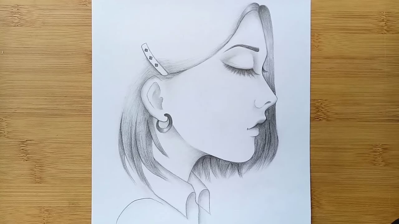 How To Easy Draw A Pencil Sketch Drawing Of Beautiful Girl - video  Dailymotion