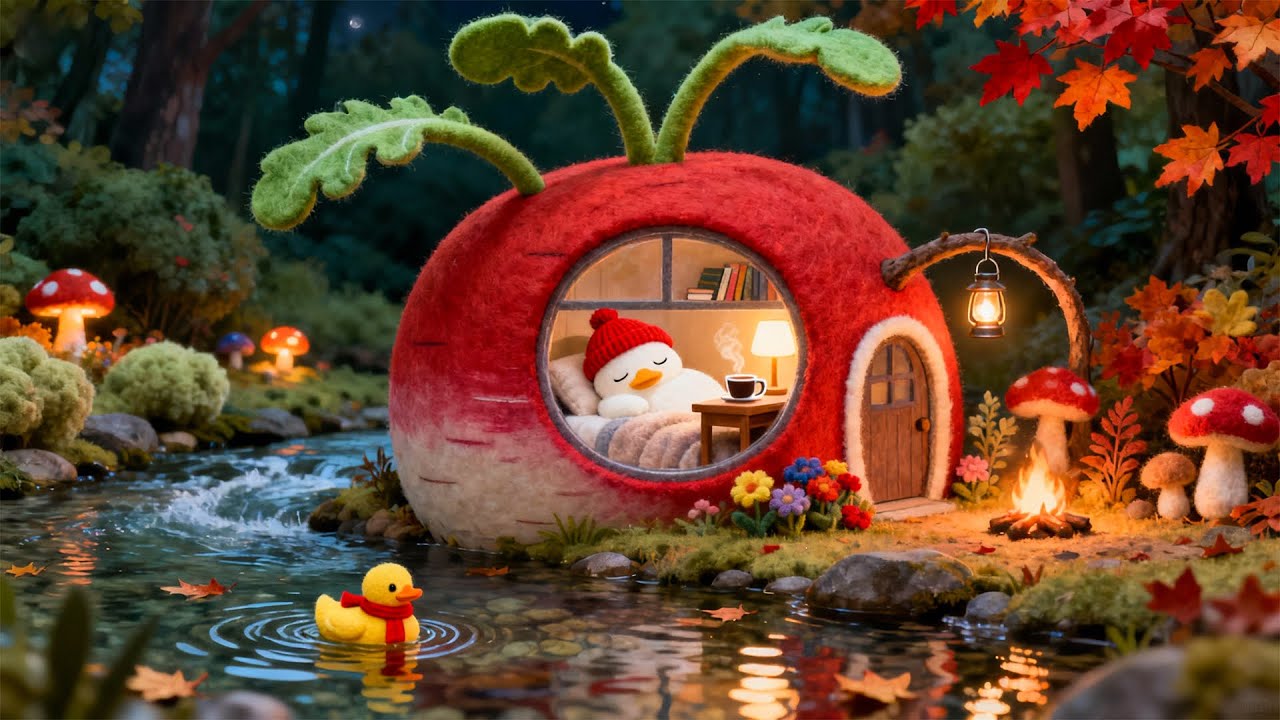 Cozy Forest Cabin Night — Lofi Jazz Beats for Study, Relax & Sleep ( with Rain sounds)