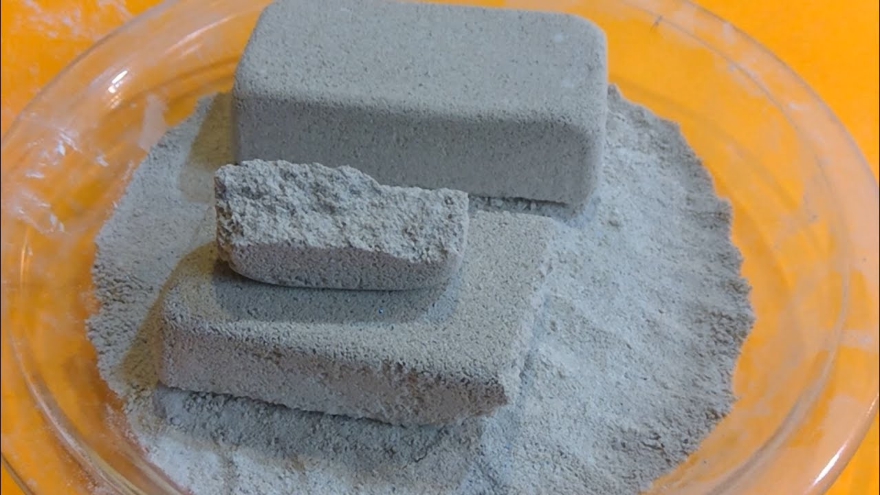 Quick ASMR Crush Baking Soda and Cement Mix YouTube