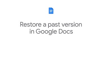 How to: Restore a past version in Google Docs using Google Workspace for business