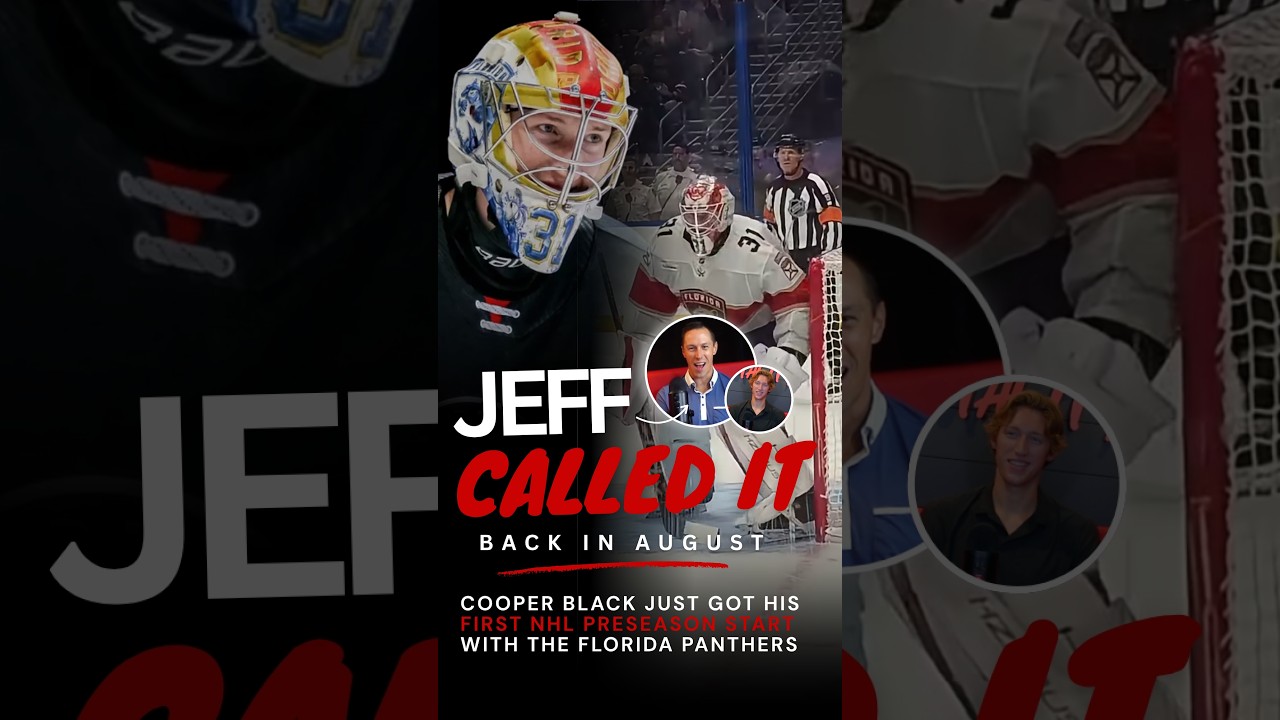 Jeff called it 👀 “Hopefully we can see Cooper Black playing NHL minutes for the Florida Panthers.”