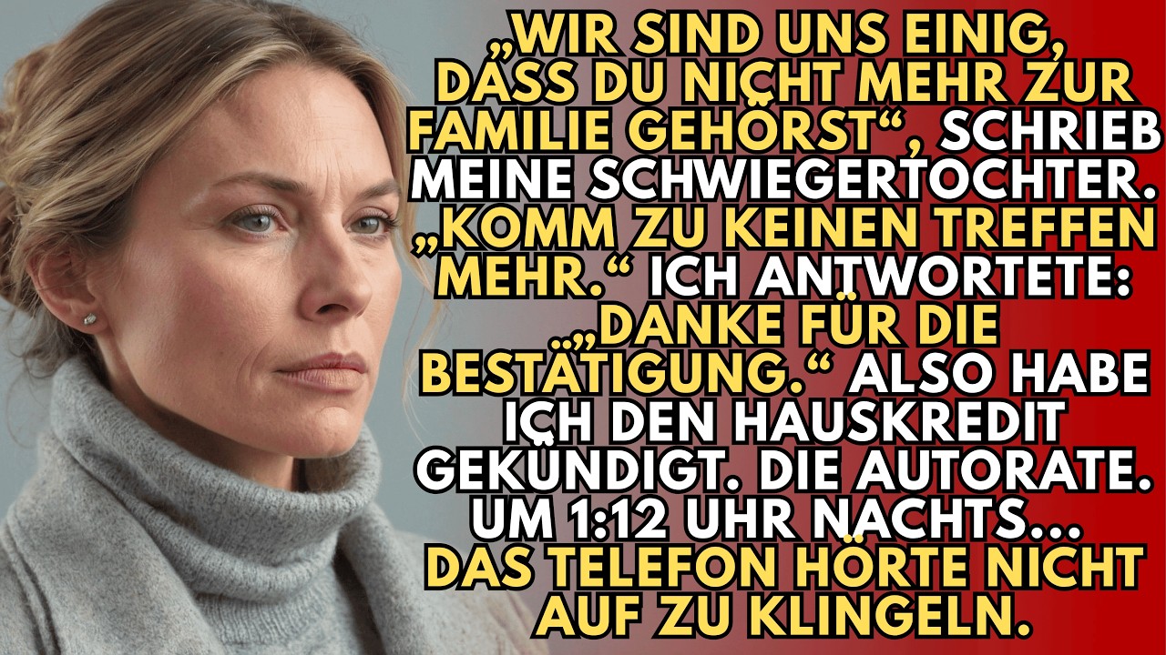 Ihre Schwiegertochter Warf Sie Aus Der Familiengruppe — Dann Schaltete Sie Jede Überweisung Ab