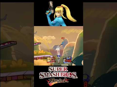 Mario Gets Spiked By Zero Suit Samus Shorts Ssbb Mario 