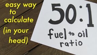 What is the fuel to oil ratio if it states you need to use a 40:1