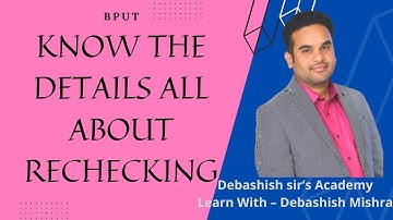 KNOW THE DETAILS ALL ABOUT RECHECKING.