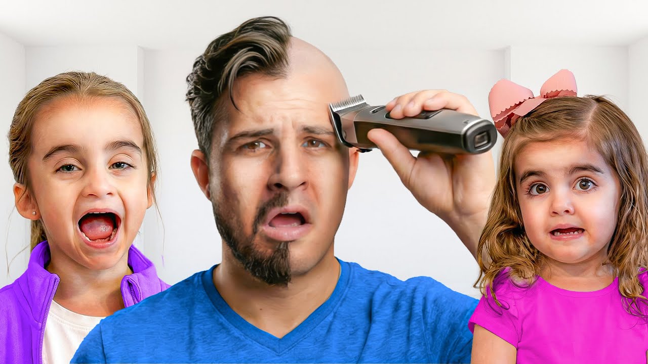 Dad Went BALD For $1! (Toddler FREAKS OUT)