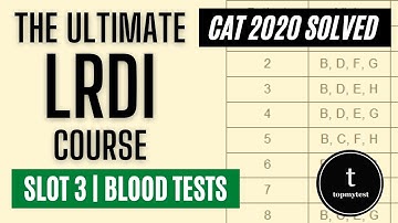 CAT 2020 LRDI Solutions Slot 03 | Blood Test Samples | Multiple Scenarios | Caselet | Trial & Error