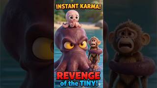 Monkey vs. Octopus: The Plot Twist 😱😂​ #monkey #octopus #fail #animationvideo #reels #funnyshorts
