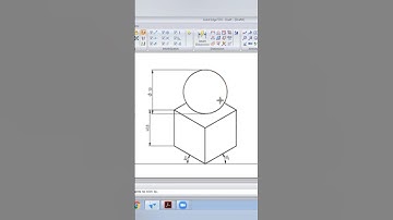 Isometric Projection: Sphere on Cube #isometric #caed #vtu #engineeringdrawing