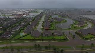 Drone: Harvey Flooding Pearland in Southern Trails 08/29 11am