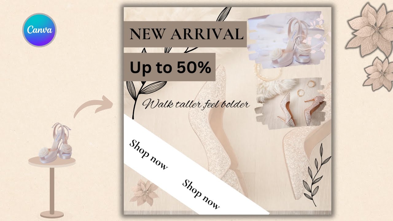 How to Create a Stunning Heels Advertisement Post in Canva | Step-by ...