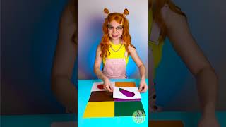🎨 Color Match Challenge! Learn Veggies the Fun Way! 🥕 #Kids #Lesson #Shorts
