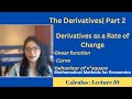 Derivative as the Rate of Change Linear Function and a Curve Story of x Square | 10 |