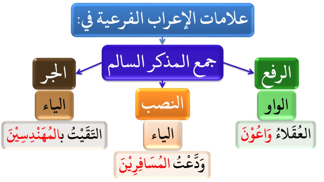 6- الإعراب: علامات الإعراب الفرعية (جمع المذكر السالم).