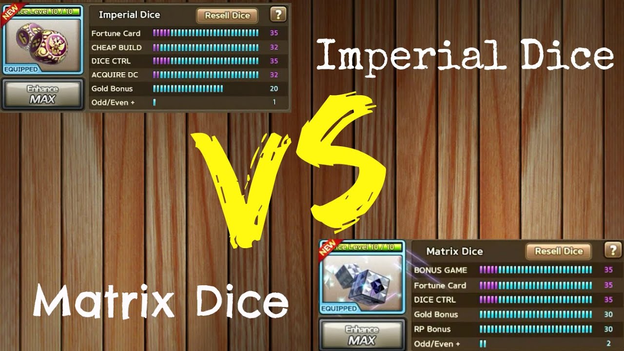 Imperial Dice VS Matrix Dice ! [LINE LET'S GET RICH] YouTube