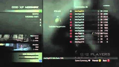 Modern Warfare 3 - Create A Class Menu - Perks - Killstreaks - Weapons.