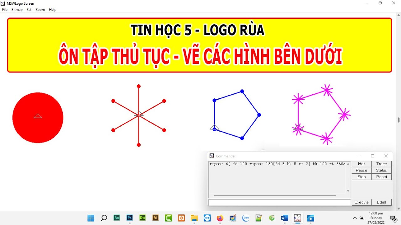 Mswlogo  tran huy hoang  MSWLOGO  VÒNG LẶP VÀ CÁC BÀI TẬP THỰC HÀNH Tài  liệu sưu tầm được tác giả trình bày khá chi tiết bao gồm các nội