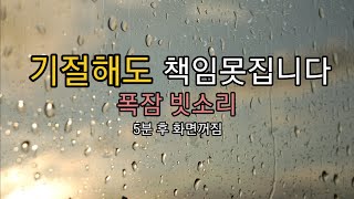 수면유도 빗소리 5분 뒤 화면꺼짐 (2h) 깊은 잠을 위한 숙면 빗소리ASMR | rain sounds