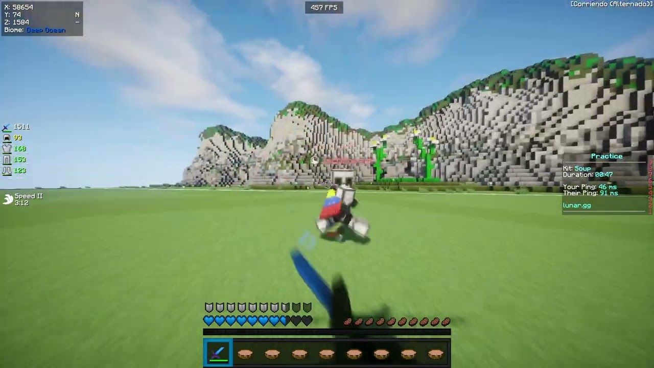 Minecraft PvP on an i7-13700k 4080 PC