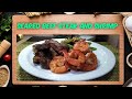SEARED BEEF STEAK AND SHRIMP / Garlic  Butter Beef Steak and Shrimp | Bonings Kitchen