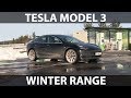 Tesla Model 3 winter range test