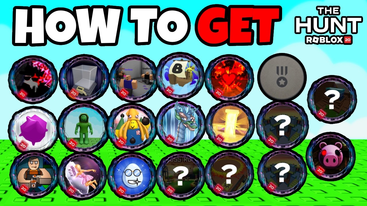 How To Get ALL 20 SECRET BADGES in The Hunt: Roblox 20 EVENT!