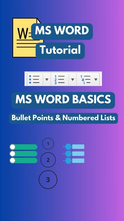 Word Tips: Bullet Points & Numbered Lists Explained - YouTube