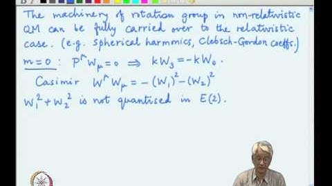 Mod-02 Lec-23 Massive and massless one particle states