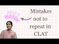Avoid these mistakes before its too late(Part-1) | CLAT 2027