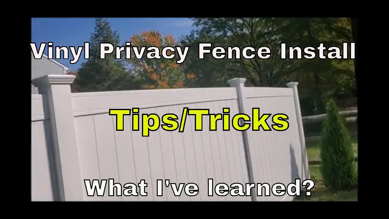 Vinyl Privacy Fence Install YouTube