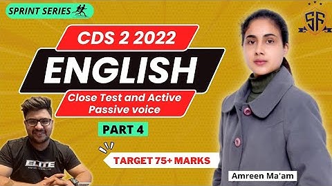CDS 2 2022 - English in One Shot  CDS Crash & Revision Course | Sprint Series with PYQ | Study Funda