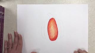 Colored Pencil Pumpkin using Value