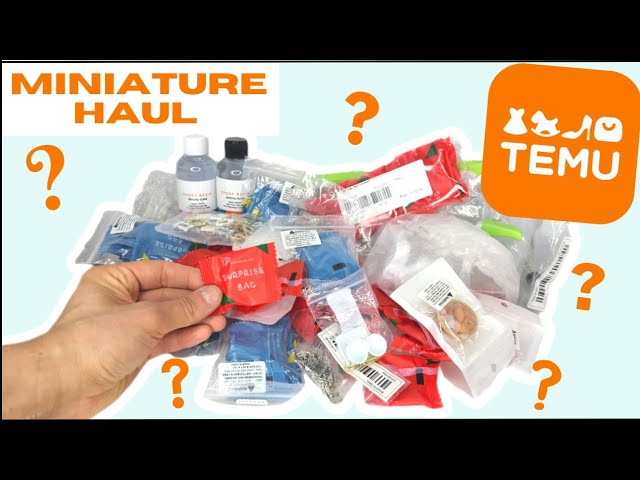 HUGE Miniature Haul from Temu • DIY Dollhouse Kits & 1:12 Accessories 