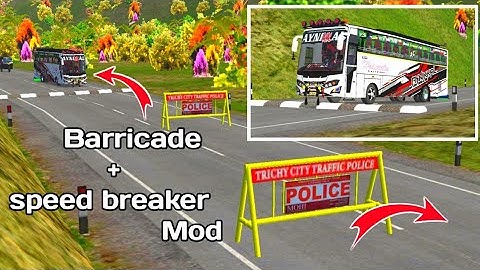 Bussid _ New speed breaker and Barricade mod for bus simulator Indonesia _New map mod