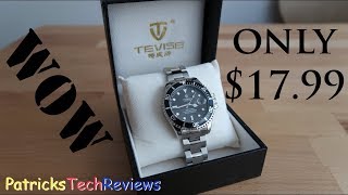 TEVISE T801 Men Mechanical Watch - WHITE AND BLACK | short review
