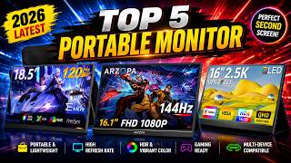 Best Portable Gaming Monitors 2026 🔥 Top 5 Portable Monitors | 144Hz, 2.5K &amp; HDR Ultimate Comparison