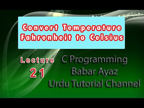 Convert temperature from Fahrenheit to Celsius in C program