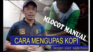 cara mengupas kulit kopi secara tradisional || cara mengupas kopi tanpa mesin