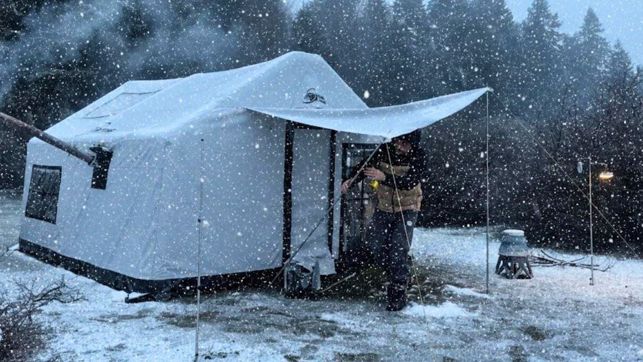 Şiddetli Kar Fırtınasında Ramazan Kampı Yaptık❄️Bir Günde İki Mevsimi Yaşadık